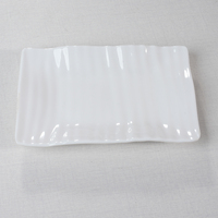 Assiette en mélamine écologique et alimentaire, incassable, avec logo personnalisé, motif pétales, pour servir des sushis, vaisselle pour restaurants et fêtes