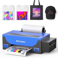 Imprimante DTF L1800 A3 30cm Direct to Film Rouleau à Rouleau Transfert Thermique CMYK+W Encre Blanche Machine d'Impression Textile pour T-shirts et Vêtements