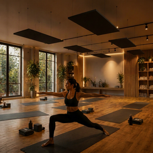 Panneau de yoga en aluminium non encadré contrôlé par IA, 50x200cm, chauffage électrique mural, noir, 110/240V - Product Image 1