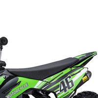 Moto tout-terrain miniature à essence pour enfants, moteur 49cc 2 temps refroidi par air, avec suspension intégrale