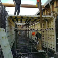 Panneau de coffrage modulaire industriel réutilisable et durable en plastique ABS pour la construction de colonnes carrées de 3 mètres de hauteur en béton