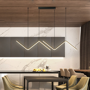 Lustre LED Minimaliste Nordique Moderne en Fer et Acrylique pour Restaurant, <span class=keywords><strong>Vitrine</strong></span>, Cuisine, Chambre, <span class=keywords><strong>Luminaire</strong></span> Suspendu Long d'Intérieur - Product Image 6
