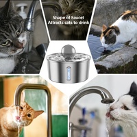 Fontaine à eau automatique pour chat 3,2 L, USB DC 5V, distributeur d'eau pour animaux de compagnie en acier inoxydable avec pompe silencieuse