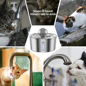 <span class=keywords><strong>3</strong></span>.2L自动猫喷泉USB DC 5v不锈钢宠物饮水机，带静音泵 - Product Image 6