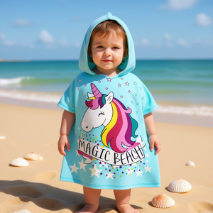 Buonic Poncho Unicorno Asciugamano da Spiaggia 60x120cm Copricostume Magico per Bambini - Product Image 3