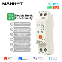 Disjoncteur intelligent Wi-Fi 1P+N 1-63A avec fonction double coupure, minuterie, compteur d'énergie kWh, tension, courant, protection MCB