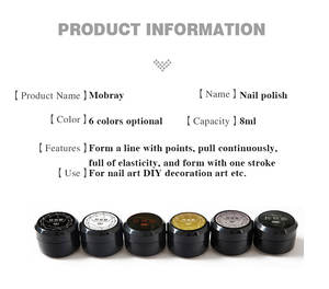 <span class=keywords><strong>Vernis</strong></span> Gel Spider Wire 8ml à Base d'Eau pour French Manucure DIY <span class=keywords><strong>LED</strong></span> UV Non Toxique Séchage Rapide Certifié CE pour Nail Art - Product Image 4