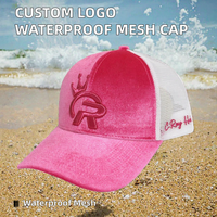 Casquette unisexe 6 panneaux personnalisable avec logo brodé 3D, imperméable, en maille, pour sports de plein air, plage, toutes saisons, décontractée, voyage