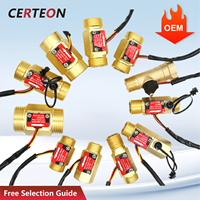 Capteur de débit d’eau intelligent laiton G1/2 sortie impulsion DC effet Hall pour irrigation haute pression en ligne