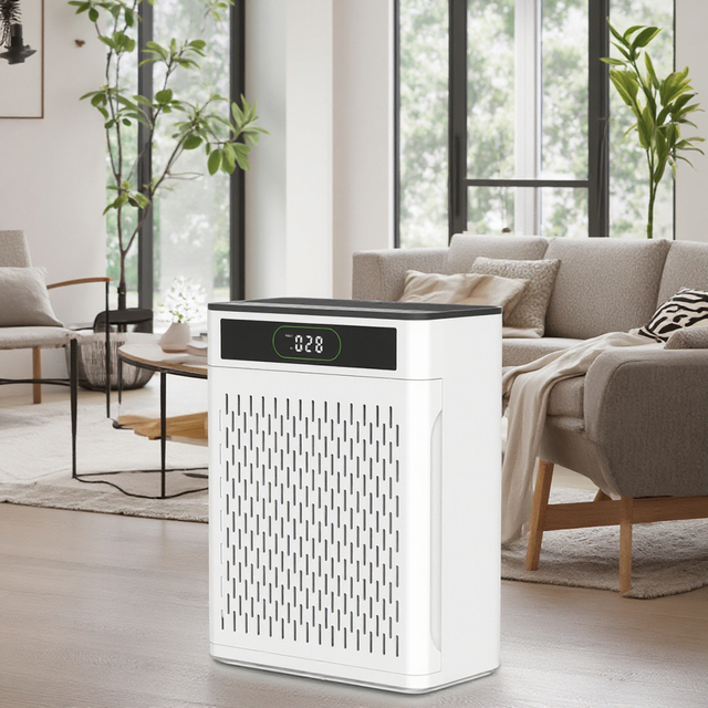Portable EU Plug Home Air Purifier for Large Rooms 300m3/h CADR Hepa Aromatherapy Floor & Home for Smoke & Pets