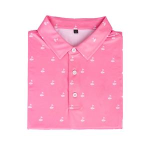 เสื้อยืดโปโลผ้าผ้ายืดสีผสมพิมพ์ลายสำหรับเล่นกอล์ฟโอเวอร์ไซส์โลโก้ออกแบบได้ตามต้องการ - Product Image 2