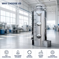 Système de Lavage Humide Industriel Personnalisé en Acier Inoxydable à Haute Efficacité pour l'Élimination des Gaz, Poussières et Odeurs – Vente Directe Usine OEM