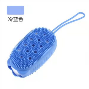 Nouveau <span class=keywords><strong>sac</strong></span> à savon exfoliant en silicone pour bain moussant, brosse de massage double face pour le bain - Product Image 2