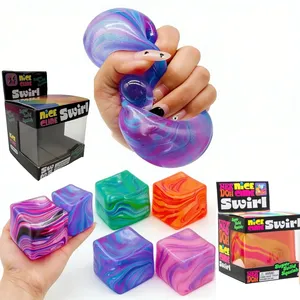 Needoh Cubo Sensorial Blando y Elástico para Aliviar el Estrés, Relleno de Gel, Bola Estirable, Caja Sorpresa, Rebote Lento, Material EVA, Edad 18+ - Product Image 2
