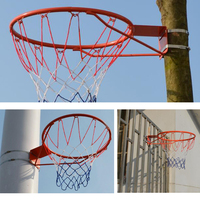 Cerceau de basket-ball creux de taille standard de 18 pouces pour intérieur et extérieur avec filet