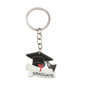 Porte-clés en émail en forme de toque de remise de diplôme pour lycée/étudiants, avec breloque diplôme et livre, idéal pour les cadeaux de fête des diplômés - Product Image 6