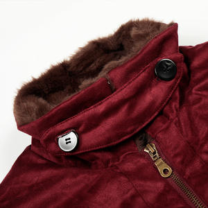 Chaqueta de Forro Polar Personalizada para <span class=keywords><strong>Hombre</strong></span>, Chaqueta Bomber de <span class=keywords><strong>Terciopelo</strong></span> <span class=keywords><strong>Rojo</strong></span> Invernal, Elegante Chaqueta de Pana MM, Ropa 2025 - Product Image 3