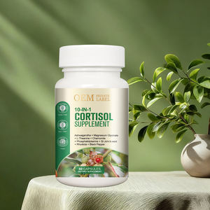 Vente en gros de supplément de cortisol 10 en 1 de haute qualité soulagement du stress soutien de l'humeur complément alimentaire 60 capsules - Product Image 2
