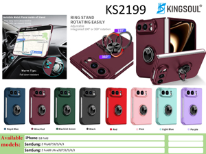 Étui de téléphone pliable avec support rotatif à 360°, support magnétique pour voiture, compatible avec les coques de protection antichoc pour Samsung Galaxy Z - Product Image 1