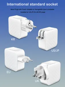 120W 100W PD QC Gan 4 Port Usb Type C Fast Travel Adapter Wall Charger With US/UK/EU/AU/KR Plugs For Phone Tablets And Laptops