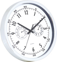 Termometer Higrometer Dalam Ruangan 12 Inci, Jam Dinding Modern, Dekorasi Rumah, Kantor, Hotel, Bar, Sekolah, Toko, Kualitas Bagus Harga Terjangkau