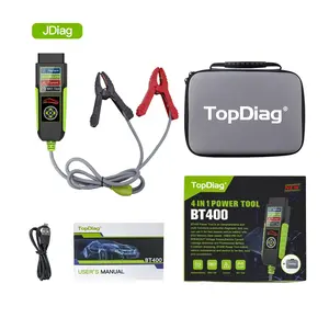 Analyseurs et testeurs de batterie de voiture du fabricant Jdiag-TopDiag BT400 4-en-1 outils électriques de batterie de remplacement multifonctionnels