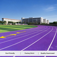 Surface de piste synthétique poreuse pour installations sportives municipales, approuvée par l'IAAF, livraison directe d'usine pour le marché américain.