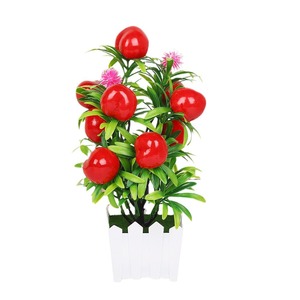 Yiwu Datuo Floristería, Bonsái de Frutas Artificiales, Maceta Cuadrada Pequeña, Fruta de la Fortuna Realista, Adorno Decorativo - Product Image 5