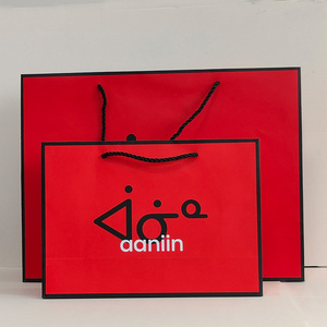 Sac cadeau en papier kraft violet élégant personnalisable avec poignée en coton durable pour l'emballage de vêtements <span class=keywords><strong>ou</strong></span> le cadeau de rouge à lèvres - Product Image 3