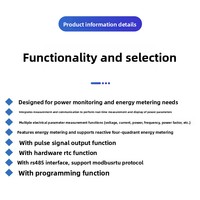 Compteur électrique intelligent multifonctionnel triphasé Chint avec affichage numérique PD666/PD7777, moniteur de puissance, fréquence de puissance