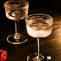 Verres à cocktail Margarita en cristal sans plomb Jingyue 135 ml, gravés, design minimaliste, logo personnalisé, pour Martini, vente en gros