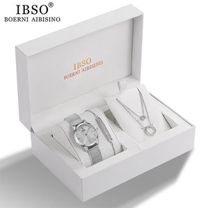 IBSO Donne Set <span class=keywords><strong>Orologio</strong></span> Al Quarzo In <span class=keywords><strong>Oro</strong></span> <span class=keywords><strong>Rosa</strong></span> di Cristallo di Disegno Vigilanza Della Collana del Braccialetto Imposta Set di Gioielli Femminili Della Vigilanza della signora Moglie - Product Image 1