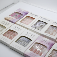 Vente en gros de faux ongles en acrylique à couverture complète extra longs, de haute qualité, pour salon, marque personnalisée, OEM ODM, fournitures pour nail art