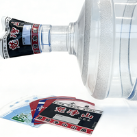 Etiquetas Termoencogibles de PVC Personalizadas para Botellas de Agua Mineral con Diseño de Manga Abierta en Ambos Extremos, Sensibles al Calor y de Fuerte Adhesión