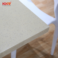 Tables à manger 4 places, table basse en acrylique à surface solide, finition brillante, tables et chaises carrées pour restaurant