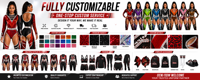 Uniforme de Baile Majorette Personalizado, Rojo y Negro, con Pedrería, Flecos de Leopardo, Leotardo, Conjunto de Entrenamiento, Chaqueta de Calentamiento, Accesorios, OEM, ODM