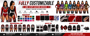 Tenue de danse majorette personnalisée rouge et noire avec strass, justaucorps à franges léopard, ensemble d'entraînement, veste d'échauffement, accessoires OEM ODM - Product Image 5