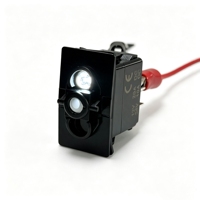 Interrupteur marin à bascule étanche noir 10A 24V / 20A 12V DC SPST 3 broches avec LED et durée de vie mécanique de 50 000 cycles