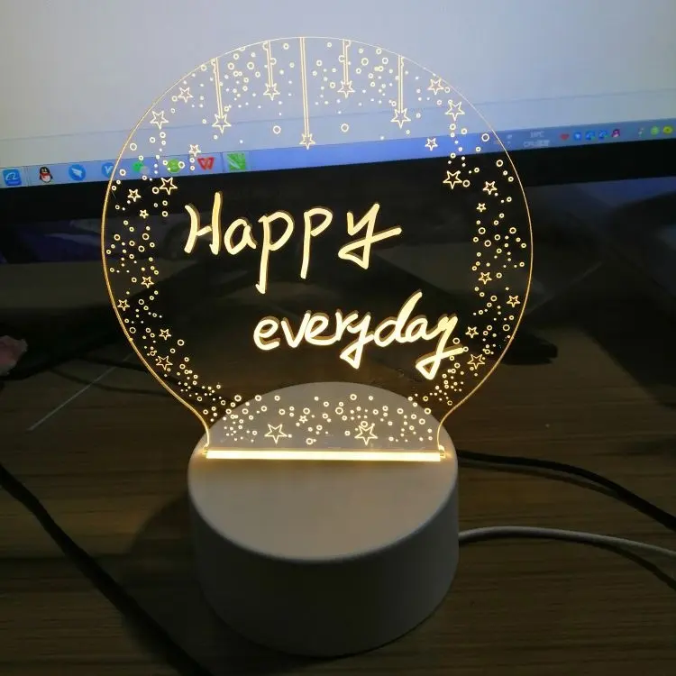 Großhandel Schreibtisch lampe Led Base 3D Illusion Anime Weihnachts lampe Geburtstags geschenk Geschenk Kinder Acryl Custom Nachtlicht