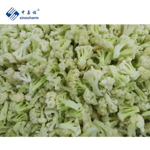 Sinocharm BRC A diakui 4-6cm IQF kembang kol Floret potong harga grosir 10kg kembang kol beku massal dengan batang hijau