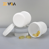 Bocaux en plastique PET transparent avec couvercle à vis, contenants vides pour capsules et poudres, personnalisables avec logo, plusieurs tailles disponibles