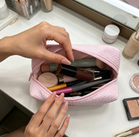 Sac de toilette gaufré personnalisé OEM ODM avec logo, grande capacité, fermeture éclair, pour femmes, dames, filles, vente en gros