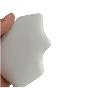 Grattoir facial Gua Sha en jade blanc naturel avec logo personnalisé, outil de massage <span class=keywords><strong>anti</strong></span>-âge pour les soins de la peau, <span class=keywords><strong>yoga</strong></span> - Product Image 6
