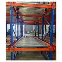 Système de rayonnage à gravité en acier robuste personnalisable pour entrepôt, vente en gros par le fabricant Heda, système FIFO