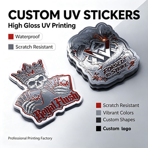 Custom Personalized Embossed Die Cut Vinyl Labels Stickers Cartoon Waterproof Luxury Promotional Print Uv Logo Sticker