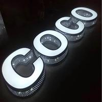 Enseigne extérieure personnalisée Kelly, étanche, lettres 3D LED lumineuses, lettres de devanture éclairées pour entreprises
