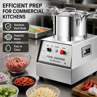 Hachoir Électrique Entièrement Automatique en Acier Inoxydable COOKAID, Broyeur à Viande 5L, Hachoir à Ail Multifonctionnel Commercial 750W