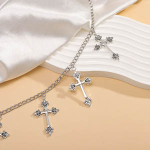 <b>Cross</b> Pendant Pants <b>Chain</b> Zinc Alloy Unisex Street Style Fashion Accessory - Product Image 4