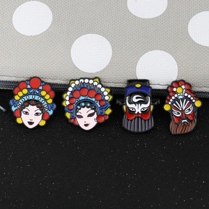 Broche de maquillaje Facial DE LA Ópera de Pekín estilo chino Quintessence Opera Collar Pin accesorios Huadan botón aguja baratija Pin - Product Image 4