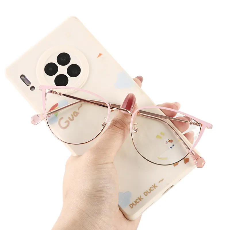 8216新しいデザインの女性メンズキャットアイラウンドアセテート光学眼鏡フレーム眼鏡眼鏡メガネ